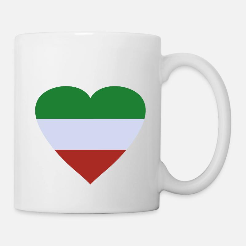 herz_iran - Tasse - Weiß