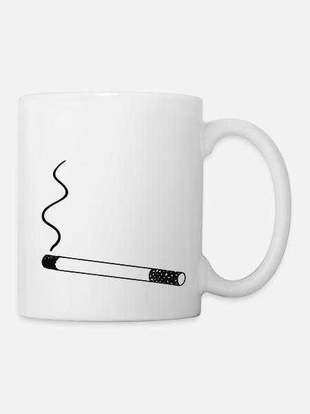 rauchen - Tasse - Weiß