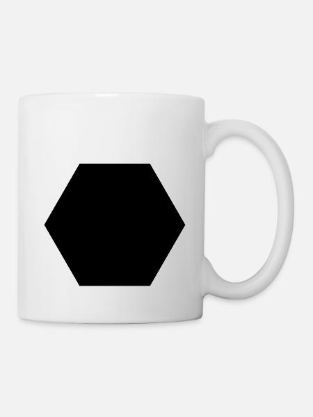 6_eck - Tasse - Weiß