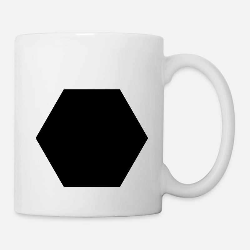6_eck - Tasse - Weiß