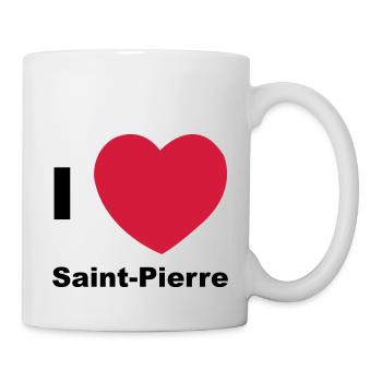 Ich liebe Saint Pierre - Tasse - Weiß - Rechts