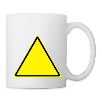 Warnschild Blanko - Tasse - Weiß - Rechts