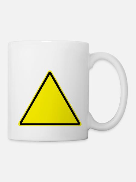Warnschild Blanko - Tasse - Weiß