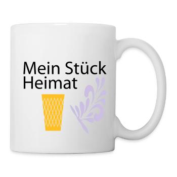 Meine Heimat Geripptes - Apfelwein - Tasse - Weiß - Rechts