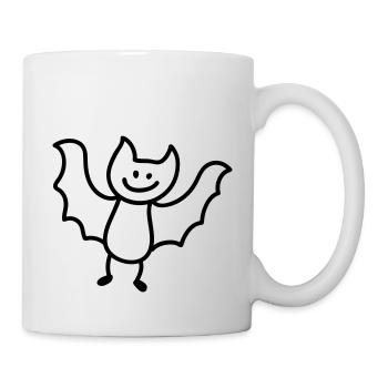 Fledermaus - Line - Tasse - Weiß - Rechts