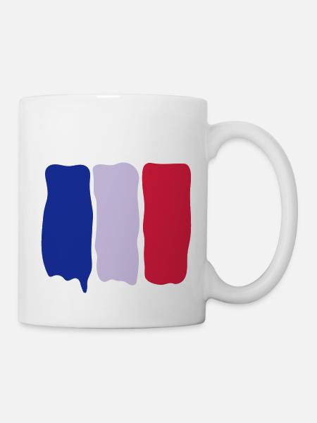 French flag runny paint - Mug - white
