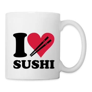 Sushi - I love sushi - Tasse - Weiß - Rechts