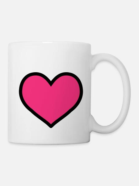 herz - Tasse - Weiß