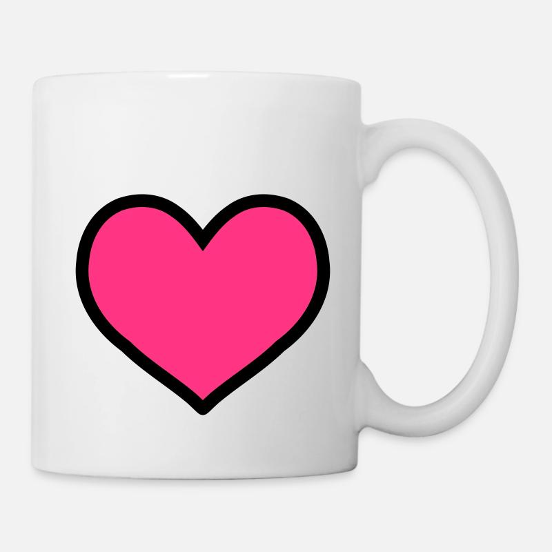 herz - Tasse - Weiß
