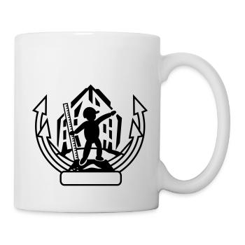 Bauarbeiter - Tasse - Weiß - Rechts