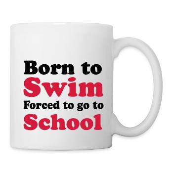 Schwimmen - Tasse - Weiß - Rechts