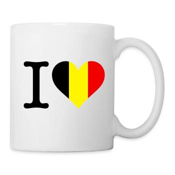 Ich liebe Belgien - Tasse - Weiß - Rechts