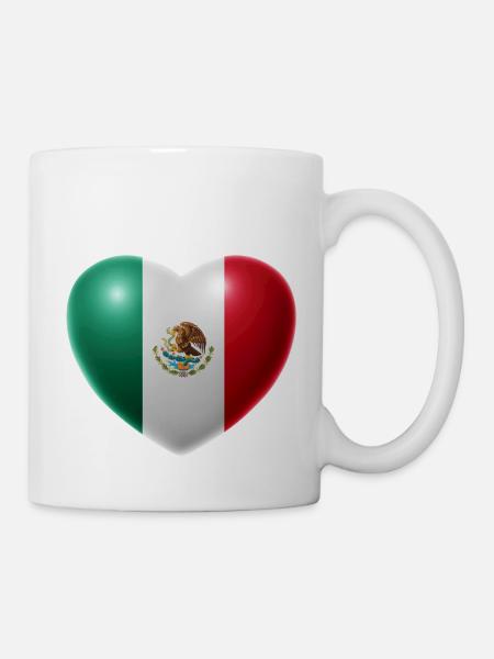 Herz (Mexiko / Mexico) - Tasse - Weiß