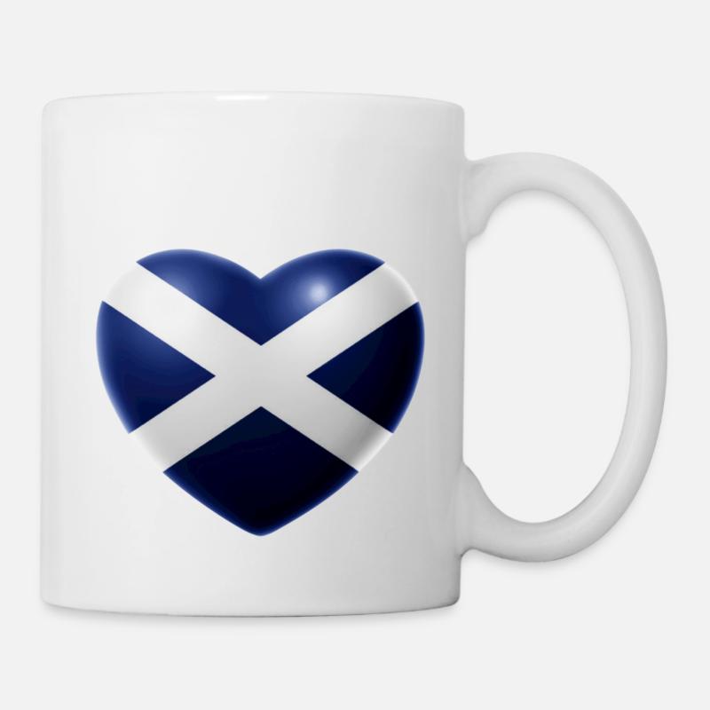 Herz (Schottland / Scotland) - Tasse - Weiß