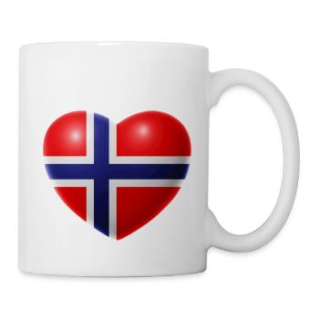 Herz (Norvège / Norge) - Mug blanc - blanc - Droite