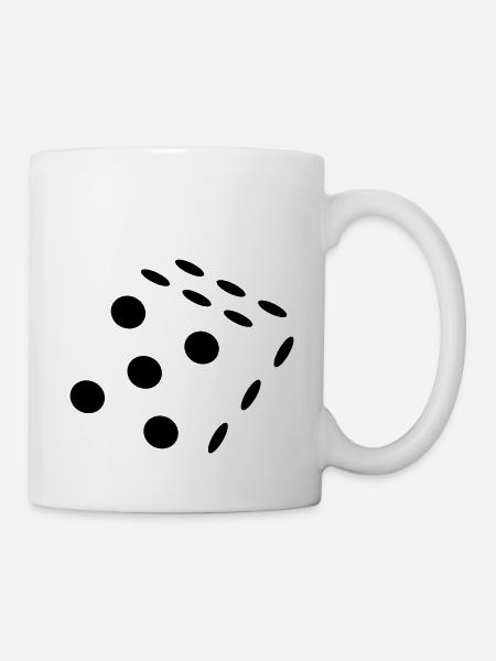 wuerfelpunkte - Tasse - Weiß