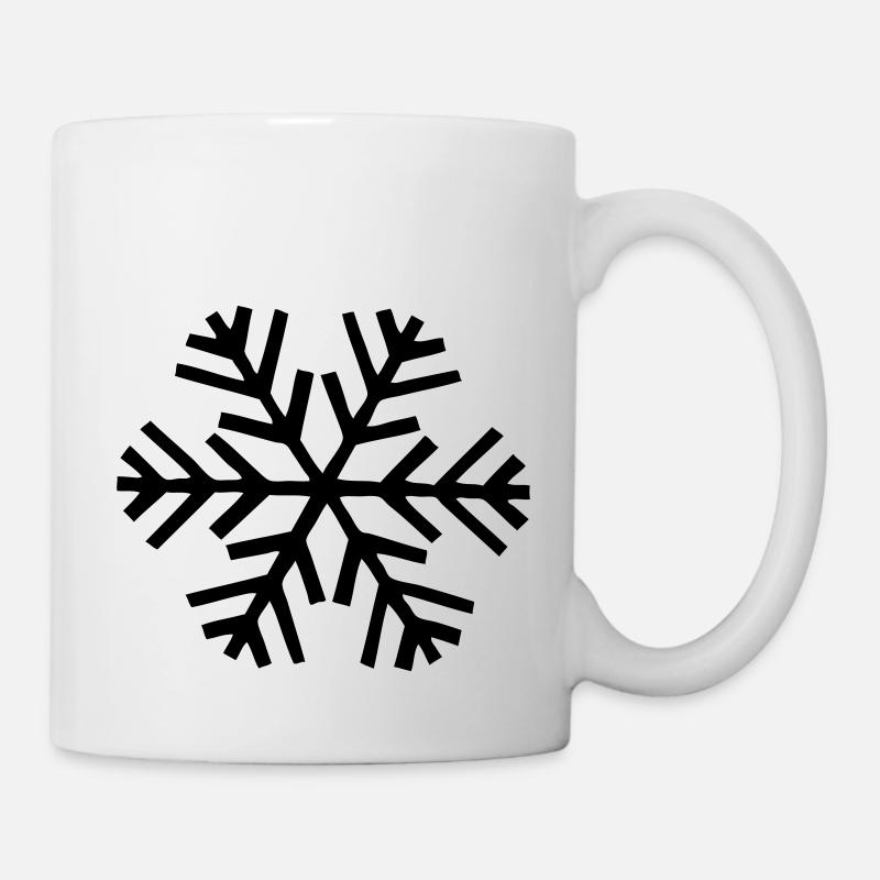 schneeflocke schnee - Tasse - Weiß