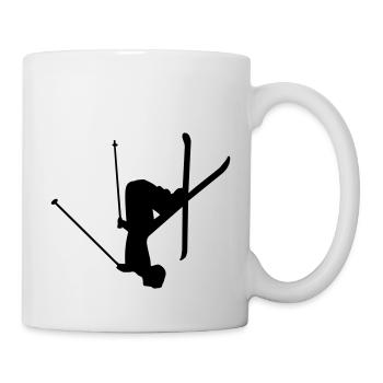 skiier winter sport - Tasse - Weiß - Rechts