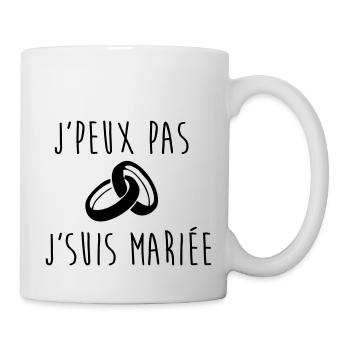 J'peux pas j'suis mariée - Mug blanc - blanc - Droite