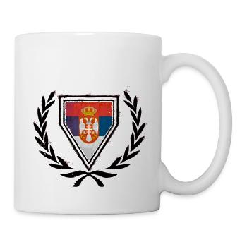 Wappen Serbien (Serbia) - Tasse - Weiß - Rechts