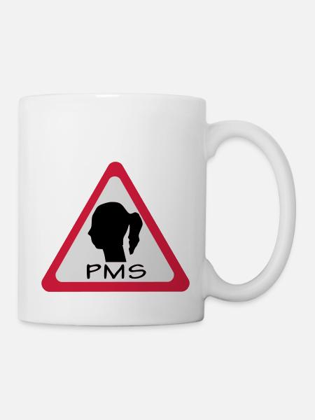 pms warning - Tasse - Weiß