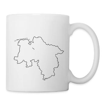 Umriss Niedersachsen - Tasse - Weiß - Rechts