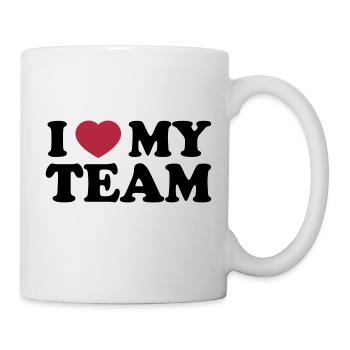 I love my Team - Tasse - Weiß - Rechts