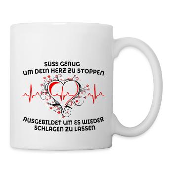 Krankenschwester - Süß genug - Tasse - Weiß - Rechts