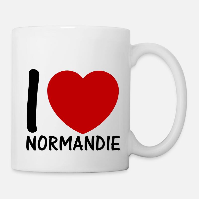 ich liebe Normandie 2c - Tasse - Weiß