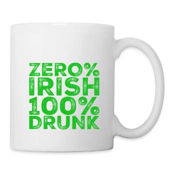 Null% Iren, 100% betrunken - Tasse - Weiß - Rechts