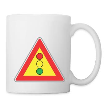 Verkehrsschild Licht - Tasse - Weiß - Rechts
