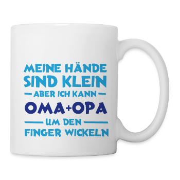 Meine Hände sind klein - Tasse - Weiß - Rechts