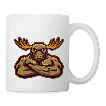 Ace Original-Elch-Maskottchen - Tasse - Weiß - Rechts
