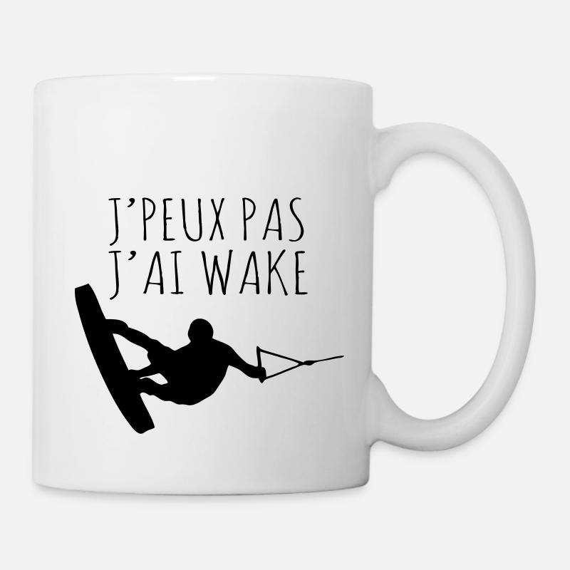 Je peux pas j'ai wake - Mug blanc - blanc