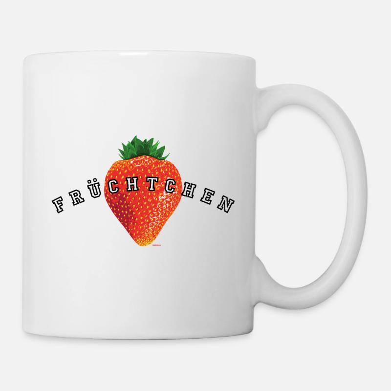 Früchtchen Erdbeere - helle Shirts - Tasse - Weiß