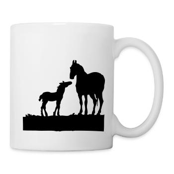 Pferd - Tasse - Weiß - Rechts