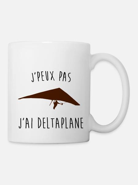 j'peux pas j'ai deltaplane - Mug blanc - blanc