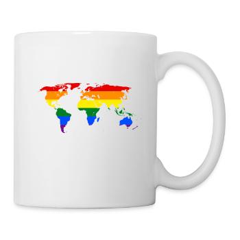 LGBT PRIDE Partout dans le monde - Mug blanc - blanc - Droite