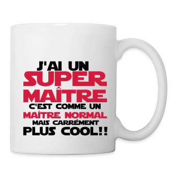 j'ai un super maître - Mug blanc - blanc - Droite