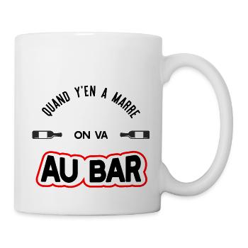 "On va au bar" t-shirt humour apéro - Mug blanc - blanc - Droite