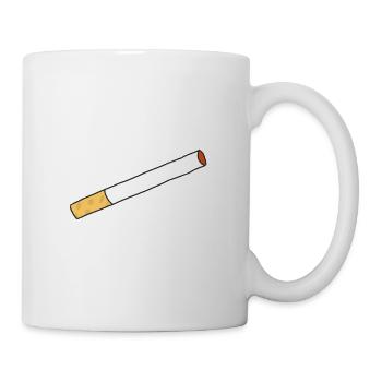 Zigarrette - Tasse - Weiß - Rechts