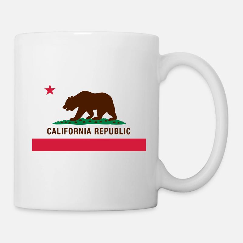 Drapeau de la Californie - Mug blanc - blanc