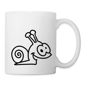 funny snail - line - Mug - white - Right