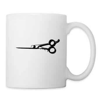Schere - Tasse - Weiß - Rechts