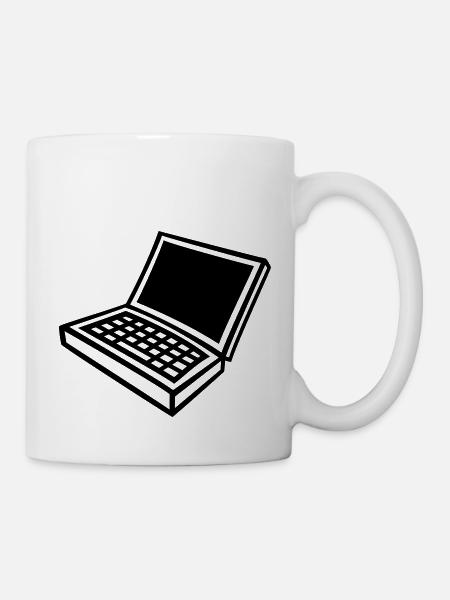 laptop_1c - Tasse - Weiß