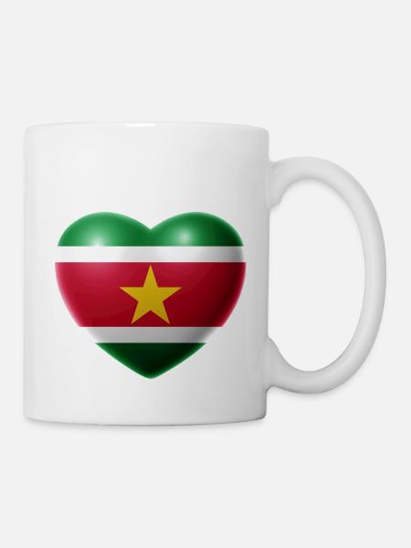 Herz (Suriname) - Tasse - Weiß