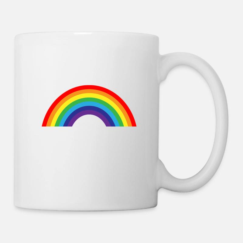 Regenbogen - Tasse - Weiß