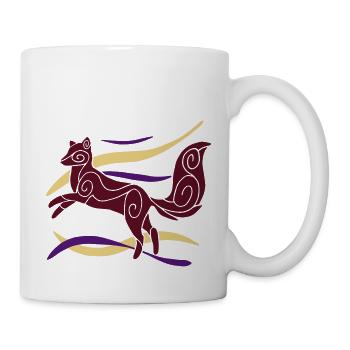 Polarfuchs Fuchs Wolf Katze - Tasse - Weiß - Rechts