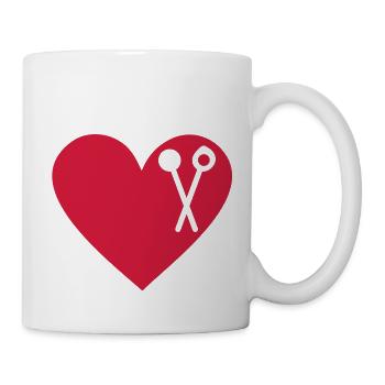 Kochen Kochlöffel Koch Chefkoch Köchin essen - Tasse - Weiß - Rechts