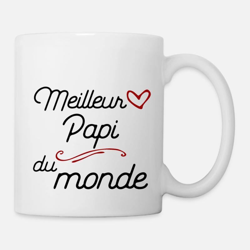 Meilleur papi t-shirt cadeau papy - Mug blanc - blanc